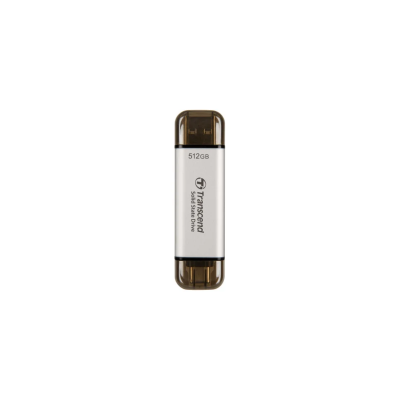 Transcend 512GB External SSD ESD310S USB 10Gbps Type C/A Silver