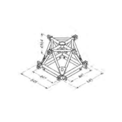 ASD Carré de Levage 4D Acier Structure Alu 500 Triangulaire