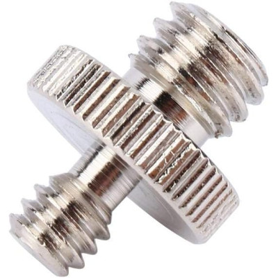 5Pcs Vis 1/4 à 3/8in filetage acier chromé double filetage
