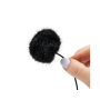 Bubblebee Bonnette poils pour microcravate Supp. caoutchouc M Noir