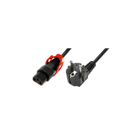IEC Lock - Cordon secteur 2P T FR / C13 avec cage - 5m Noir