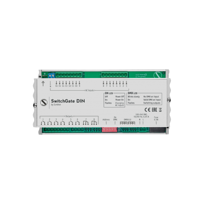 SUNDRAX Switch Gate  DIN 1 DMX/8 relais