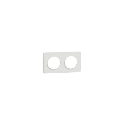 SCHNEIDER Odace Touch plaque blanc 2 postes h. ou v. entraxe 71mm