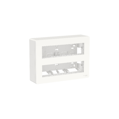 SCHNEIDER Unica boite concentration saillie 2rang de 8mod-blanc