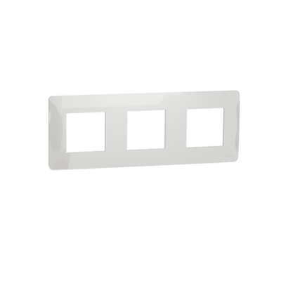 SCHNEIDER Unica Studio - plaque de finition - Blanc - 3 postes