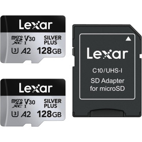 Lexar microSDXC Silver Plus UHS-1 128GB V30 R205/W100MB/s - 2PACK