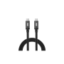 WE Câble USB-C /USB-C nylon tressé 1m USB 3.2 gen 1 3A noir