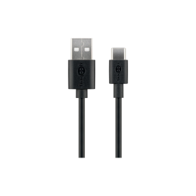 Goobay Câble de Charge et de Synchronisation USB-A   USB-C™ noir/2m