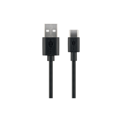 Goobay Câble de Charge et de Synchronisation USB-A   USB-C™ noir/3m