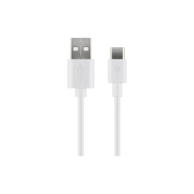 Goobay Câble de Charge et de Synchronisation USB-A   USB-C™ blanc/3m