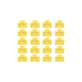 Lindy Bloqueurs de port RJ-45 (sans clé) - Pack de 20, Jaune