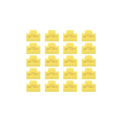 Lindy Bloqueurs de port RJ-45 (sans clé) - Pack de 20, Jaune