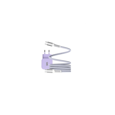 WE Bundle chargeur 1 port USB-C 20W + Câble USB-C/USB-C violet