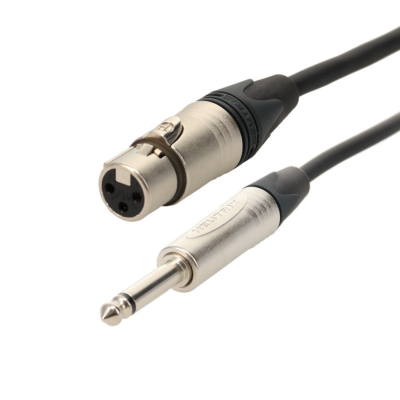 Cordon XLR 3b Femelle /Jack 6.35 mono Male Neutrik de 5 metres