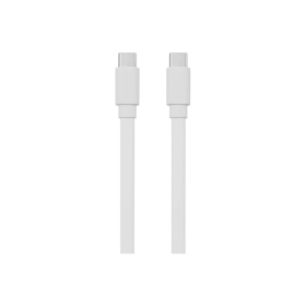 WE Câble USB-C /USB-C plat 1 m Charge 60W (3A/20V) USB 2.0 blanc