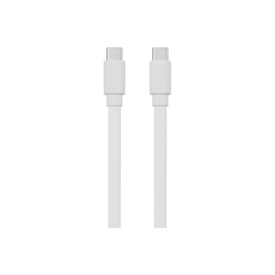 WE Câble USB-C /USB-C plat 1 m Charge 60W (3A/20V) USB 2.0 blanc