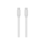 WE Câble USB-C /USB-C plat 2 m Charge 60W (3A/20V) USB 2.0 blanc