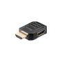 Goobay Adaptateur Fem. HDMI HDMI coudé horizontal 8K Plaqué Or 90°
