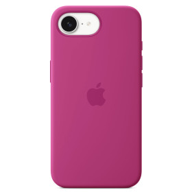 Apple Coque silicone pour iPhone 16e Fushia