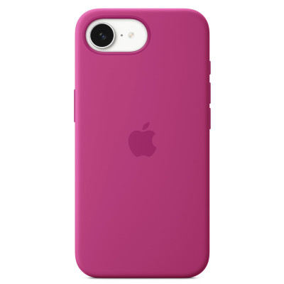 Apple Coque silicone pour iPhone 16e Fushia