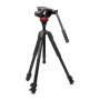 Manfrotto Rotule vidéo fluide 502 base plate et trépied vidéo 055 alu