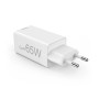 Hama Chargeur rapide GaN 2 USB-C 1 USB-A mini-chargeur PD 65 W blanc