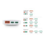 Hama Chargeur rapide 2 USB-C 1 USB-A mini-chargeur plat PD 65 W Blanc
