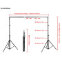 E-Image Kit de support de fond avec perche télescopique Largeur : 3 m